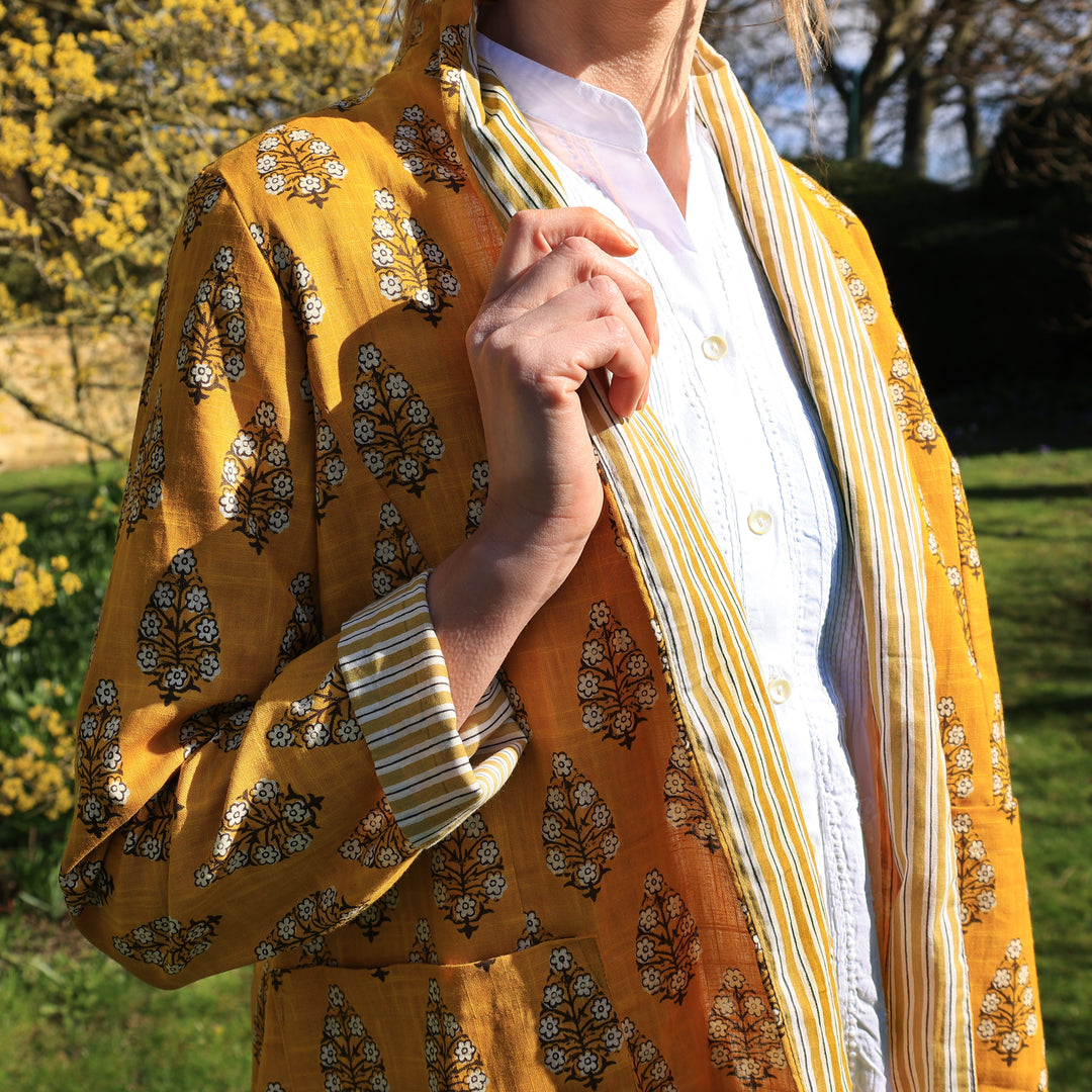 'Nika' Cotton Slub / Mustard | Tania Llewellyn Designs