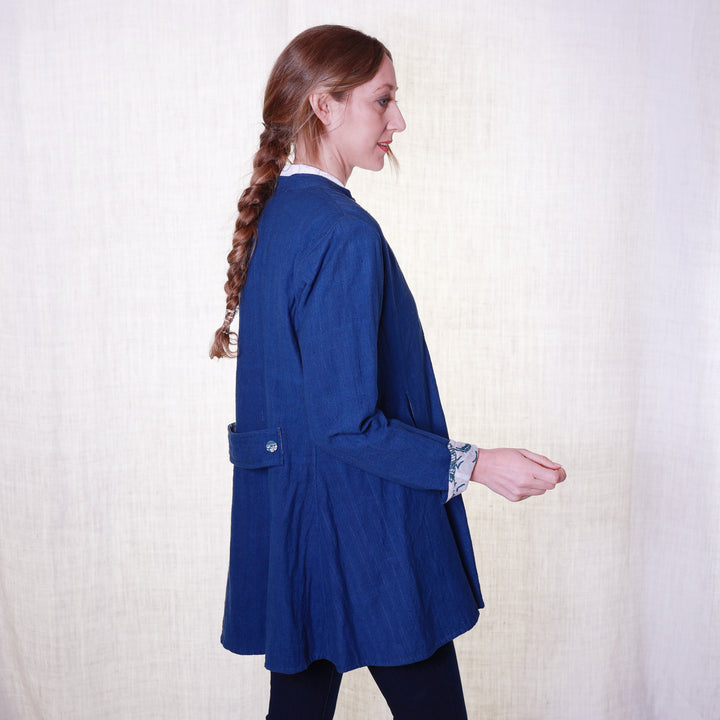 'Tashia' Cotton / Denim Blue | Tania Llewellyn Designs
