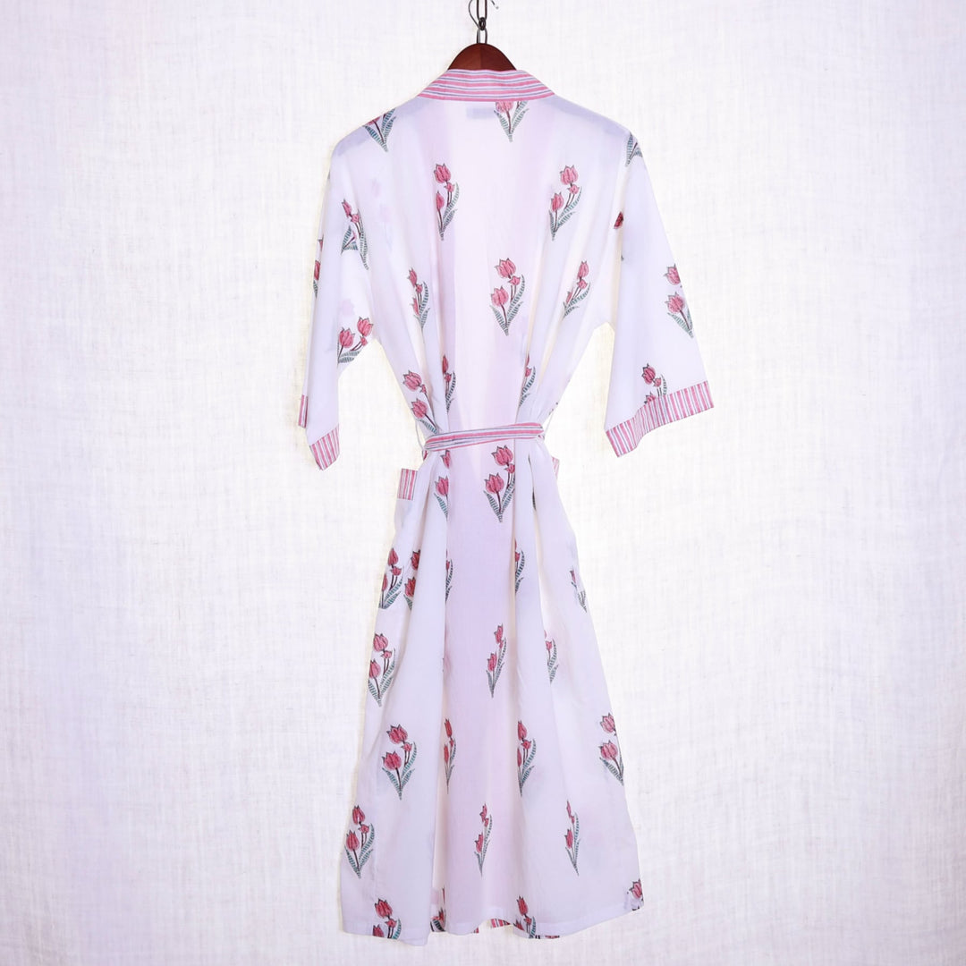 Cotton Robe / Pink Tulip | Tania Llewellyn Designs